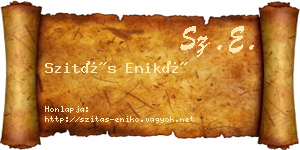 Szitás Enikő névjegykártya
