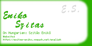 eniko szitas business card